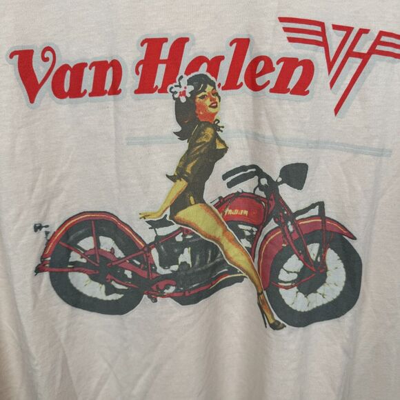 Torrid Van Halen TShirt Top Size 1 Small Crystal Ivory Music Band Tee Biker - Picture 3 of 8